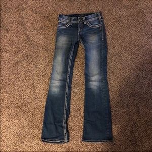 Silver Boot Cut Jeans